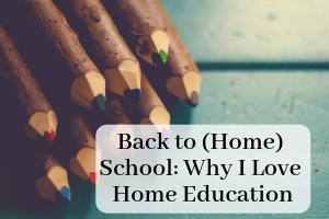 Colored pencils and the text "Back to (Home) School: Why I love Home Education. Providence Moms Blog