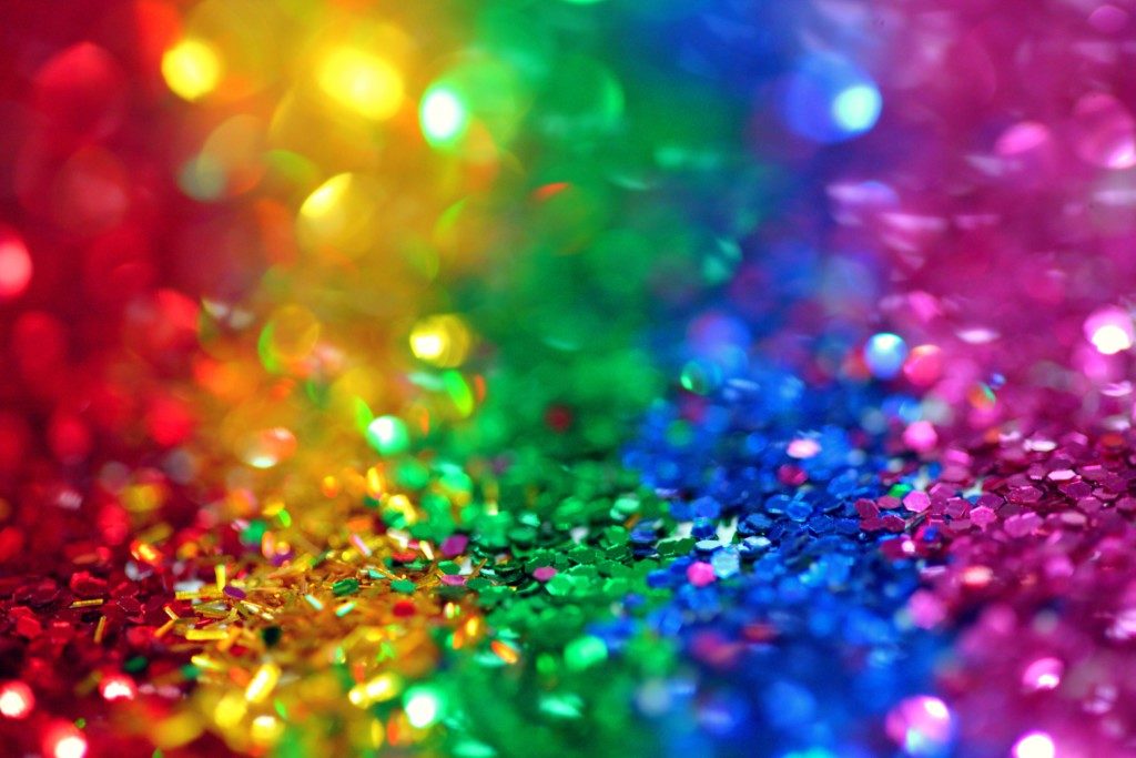 multicolored glitter