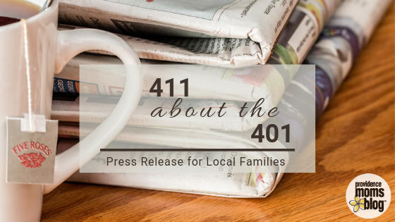 Image containing the text "411 about the 401 Press Release for Local Families" to advertise the Free Admission to Mystic Aquarium program currently being run. 