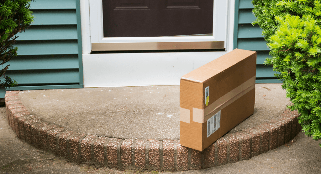 box on doorstep | Amazon | Providence Mom