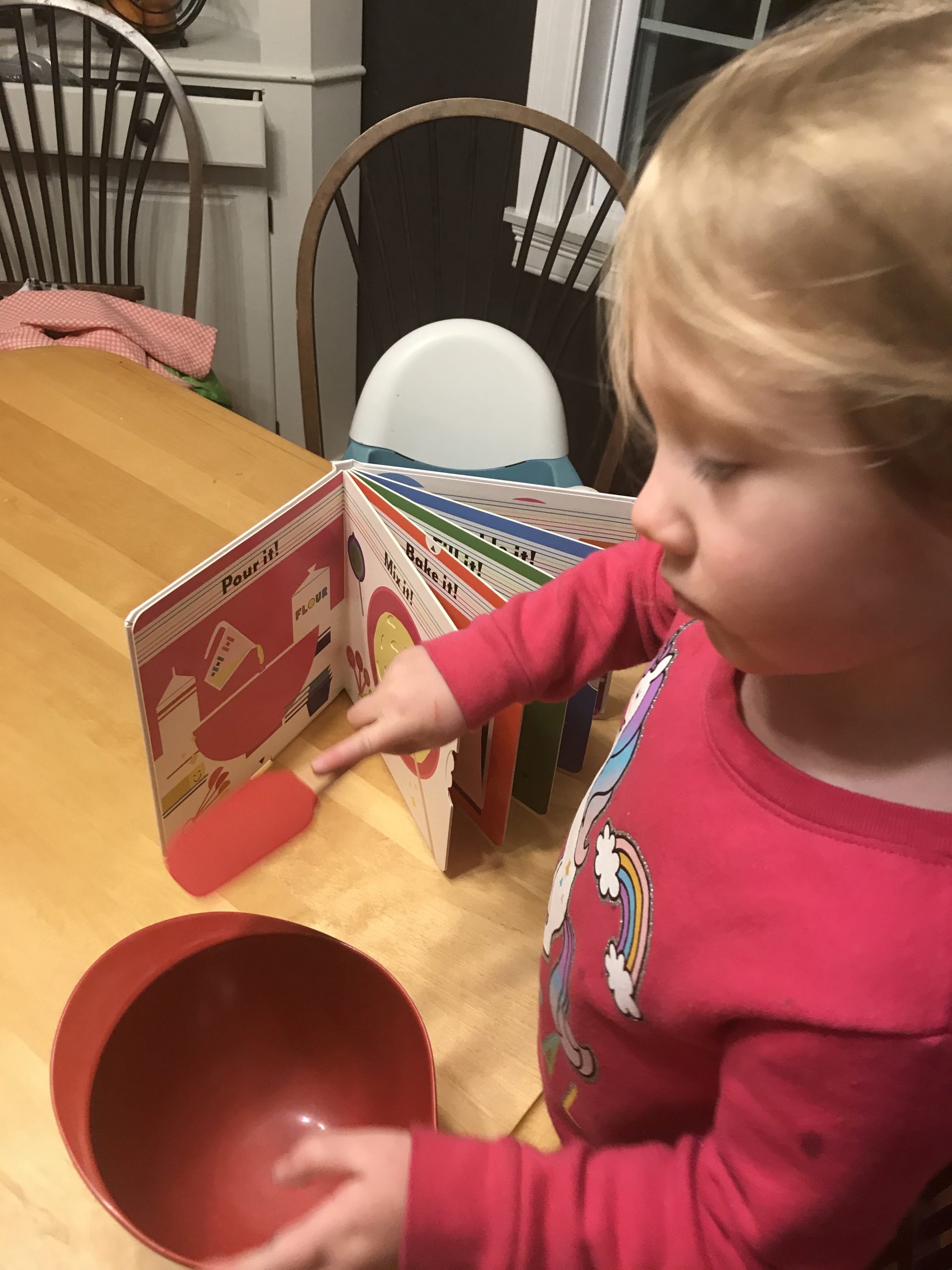 child mixing with Bake A Rainbow Cake! by Amriah Kassem