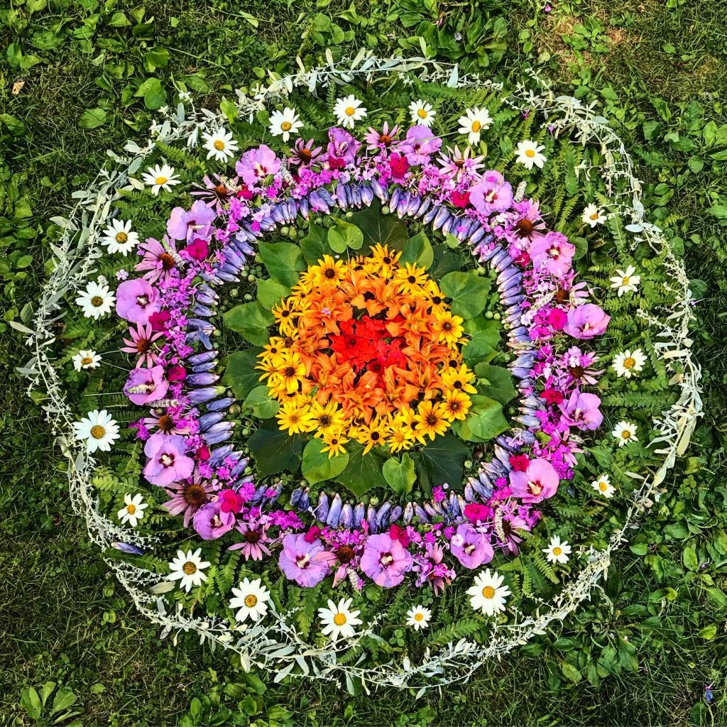 Colorful flower mandala